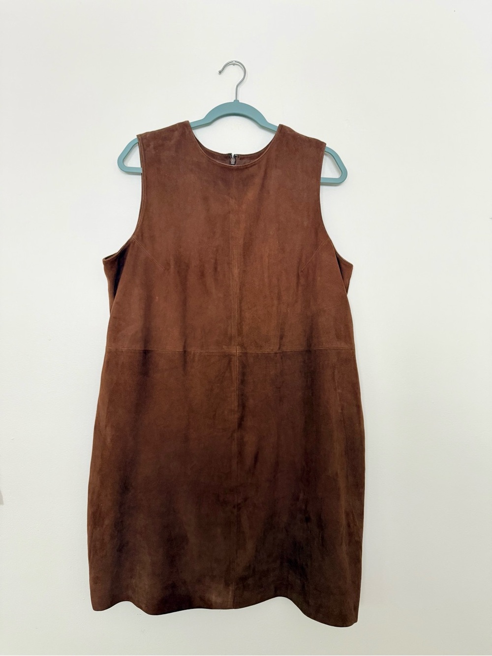 Nordstrom Brown Suede Sleeveless Shift Dress